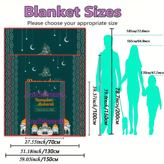 Ramadan Element Moon Prayer Meditation Soft Blanket