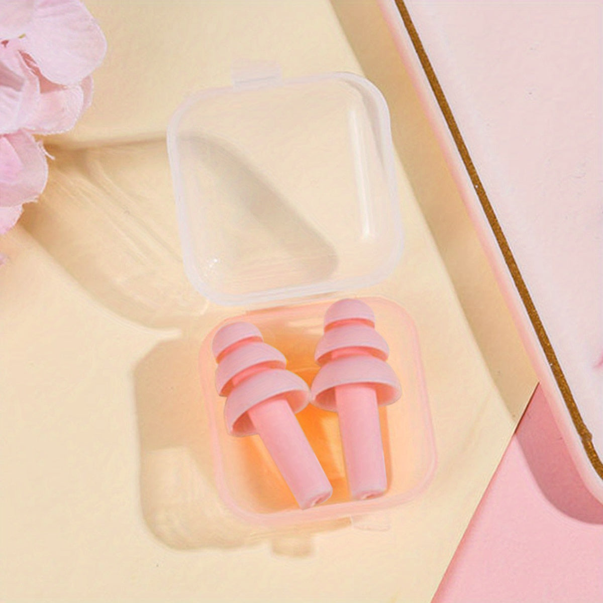 Silicone Swimming Earplugs 3-Layer Waterproof Noise Reducing Device