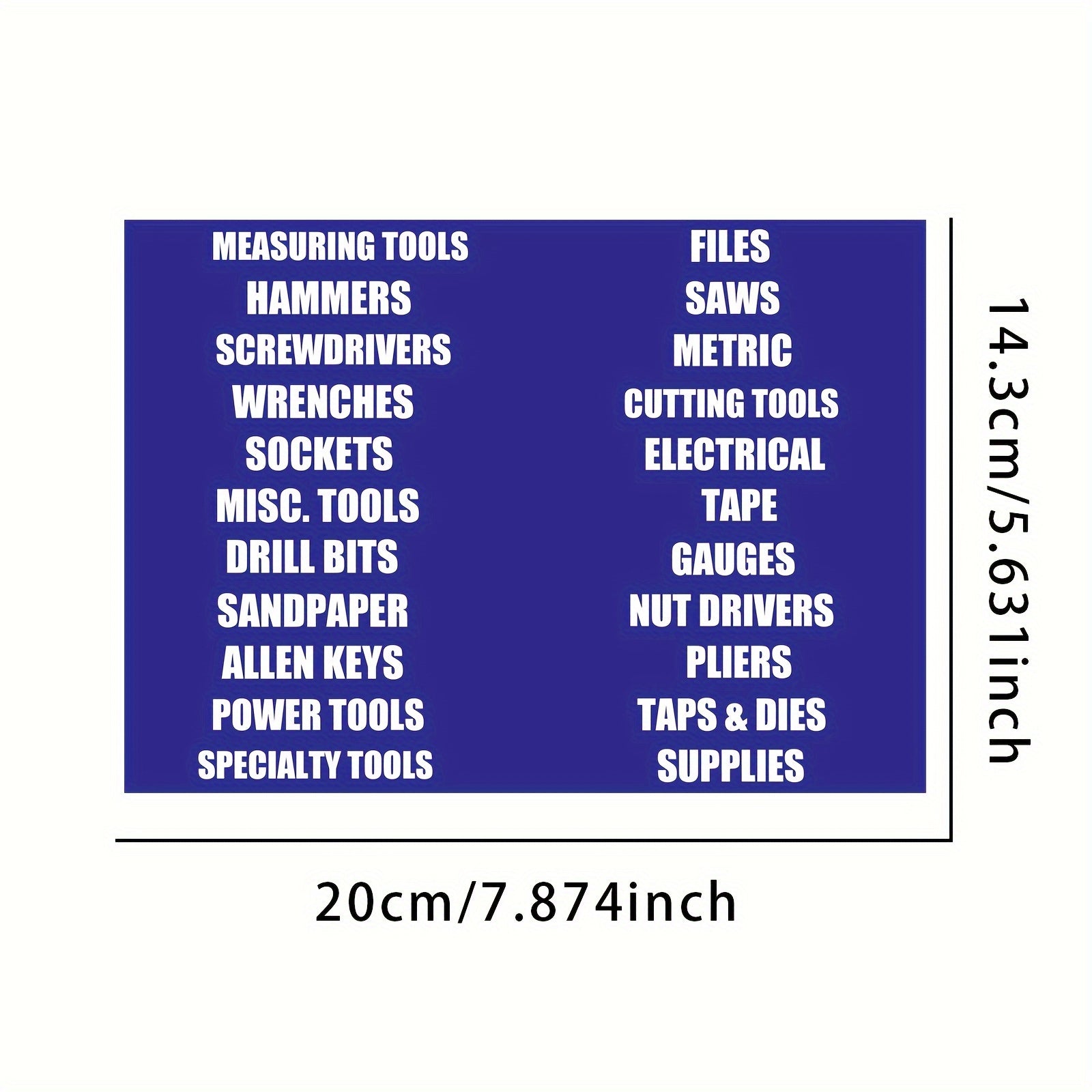 Index Label Office Supplies Identification Toolbox 22PC