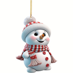 Acrylic Snowman Ornaments Christmas Tree Hanging Decor