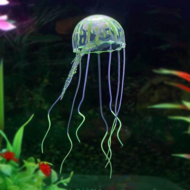 Silicone Glowing Jellyfish for Aquarium Decoration