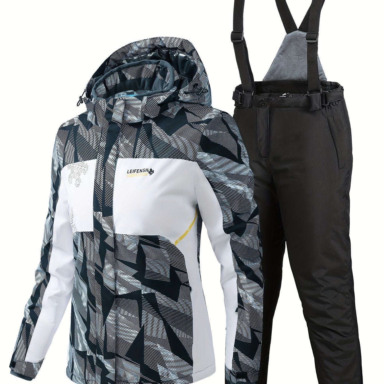 Snowflake Print Ski Set - Women's Activewear
