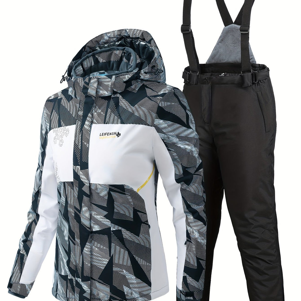 Snowflake Print Ski Set - Women's Activewear