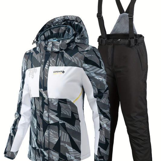 Snowflake Print Ski Set - Women's Activewear