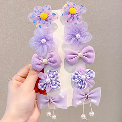 10pcs Flower Hair Clips for Girls