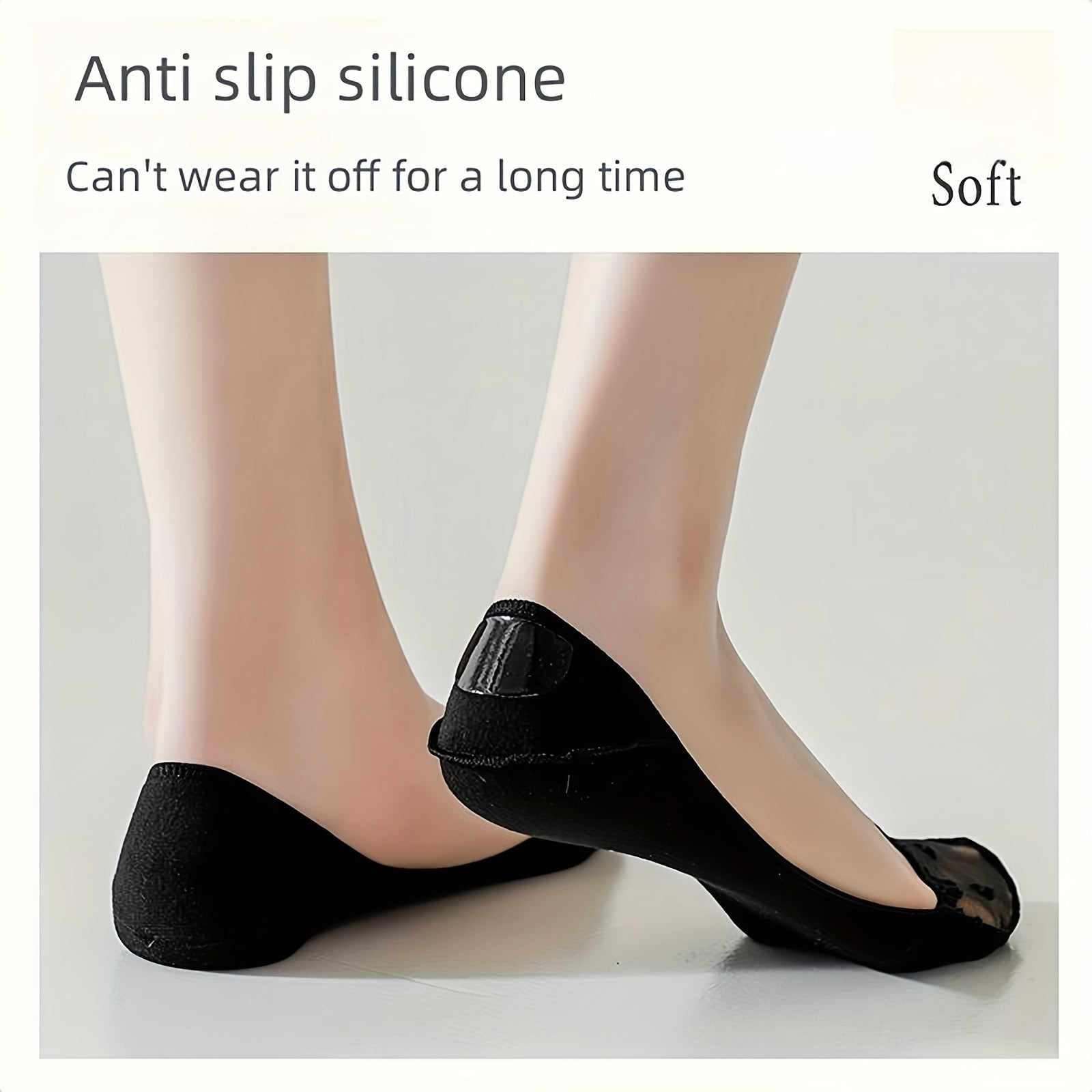 4 Pairs Floral Lace Slingback Socks