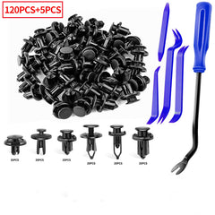 125pcs Nylon Bumper Push Fasteners + Removal Tool