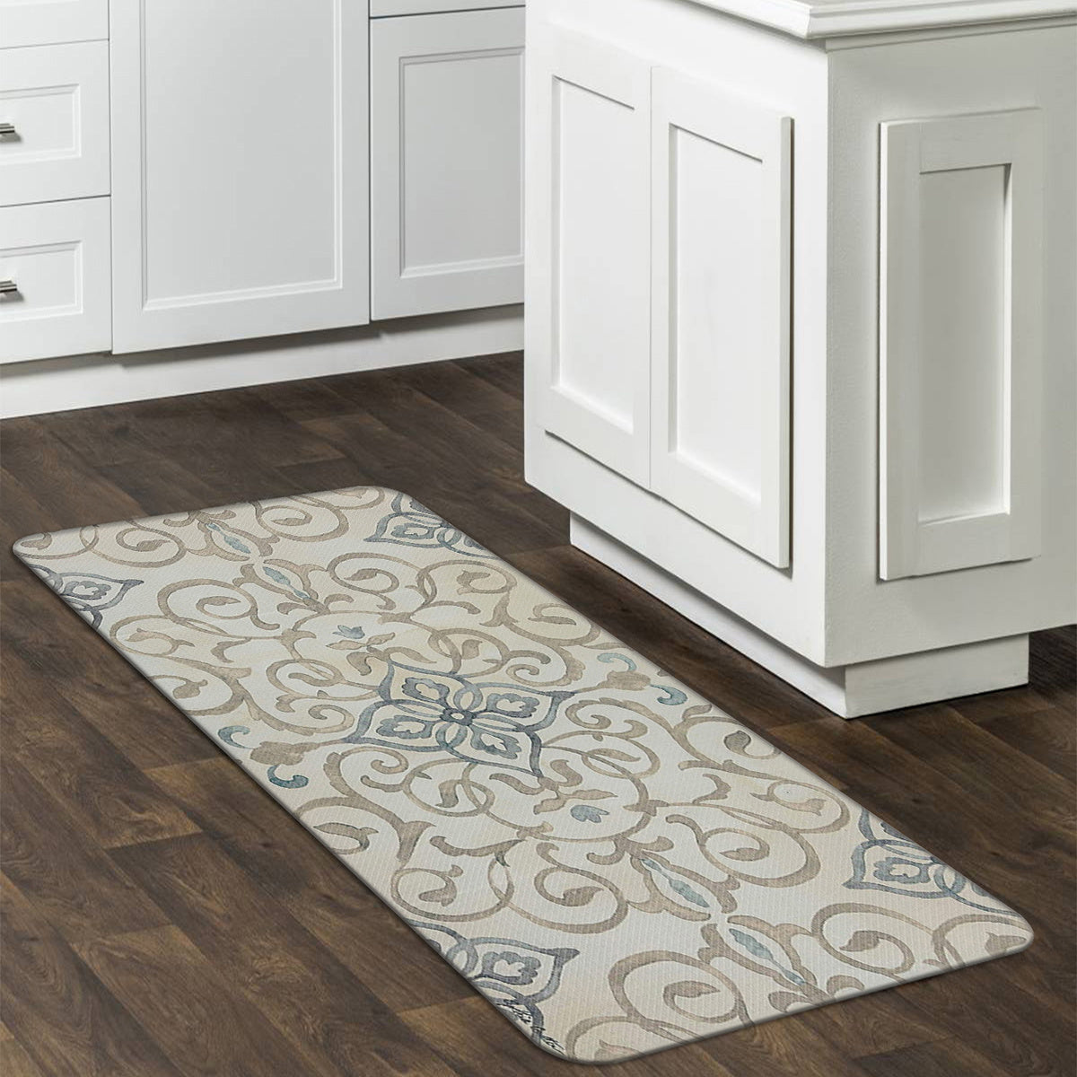 Geometric Print Kitchen Floor Mat Absorbent Non-slip Mat