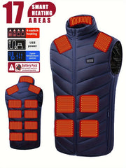 Men's Heated Vest for Outdoor Activities and Hiking