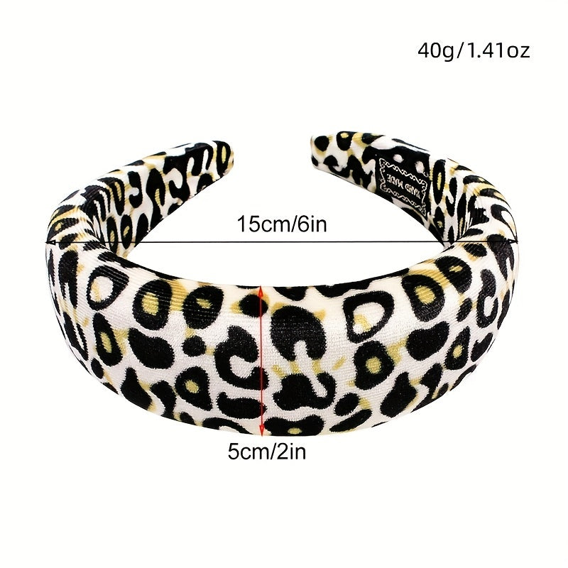 Leopard Prints Headband Y2K Style Hair Accessories