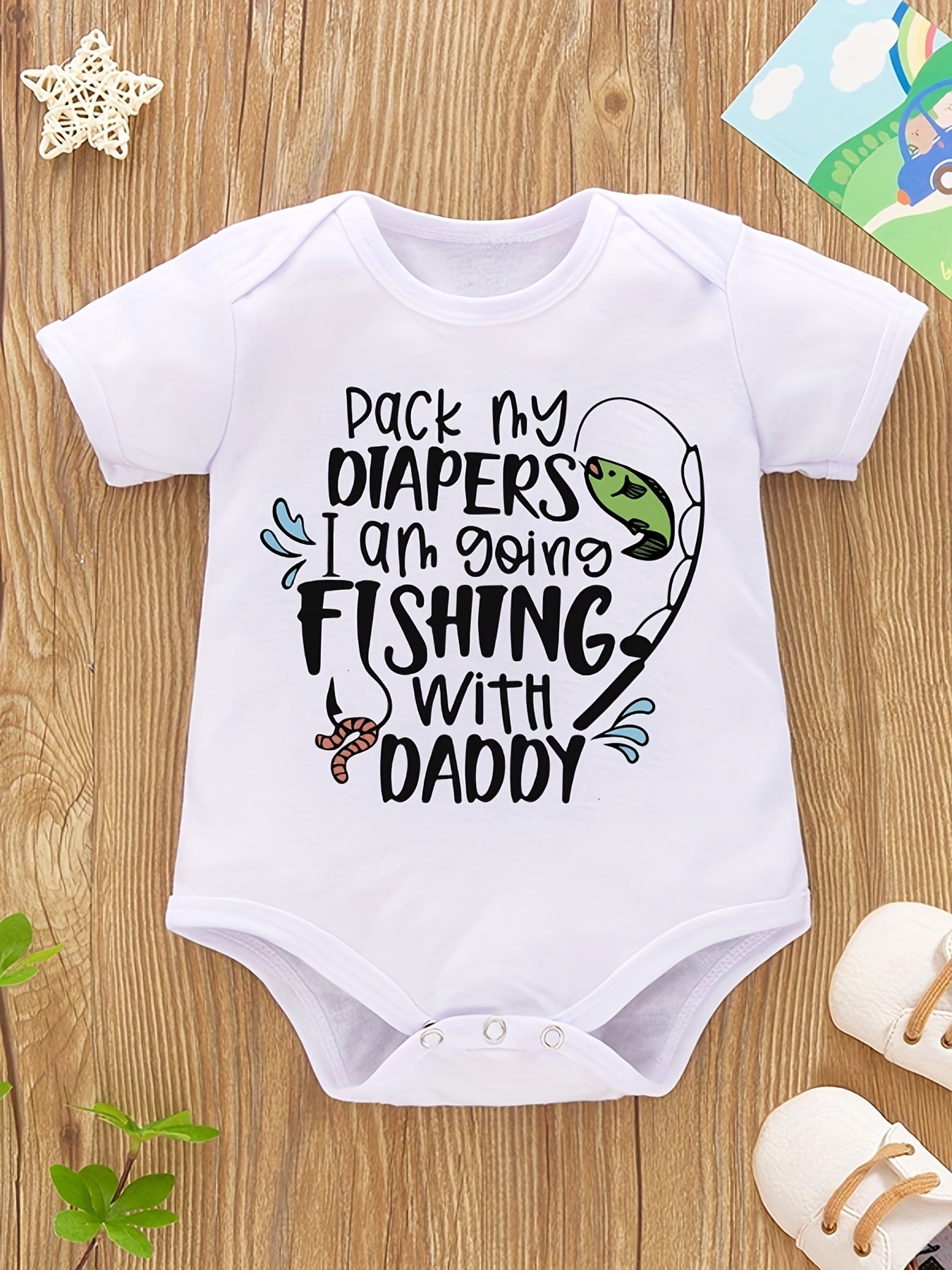 Fishin' with Daddy Summer Onesie for Babies