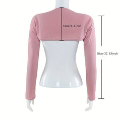 Long Sleeve Shrugs Solid Arm Sleeves Shawl Wraps