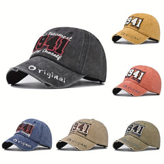Embroidered Washed Baseball Cap Vintage Skateboard Cap Sun Hat