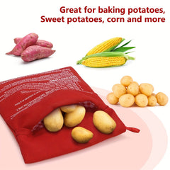 2pcs Reusable Microwave Potato Bags for Delicious Potatoes in Minutes