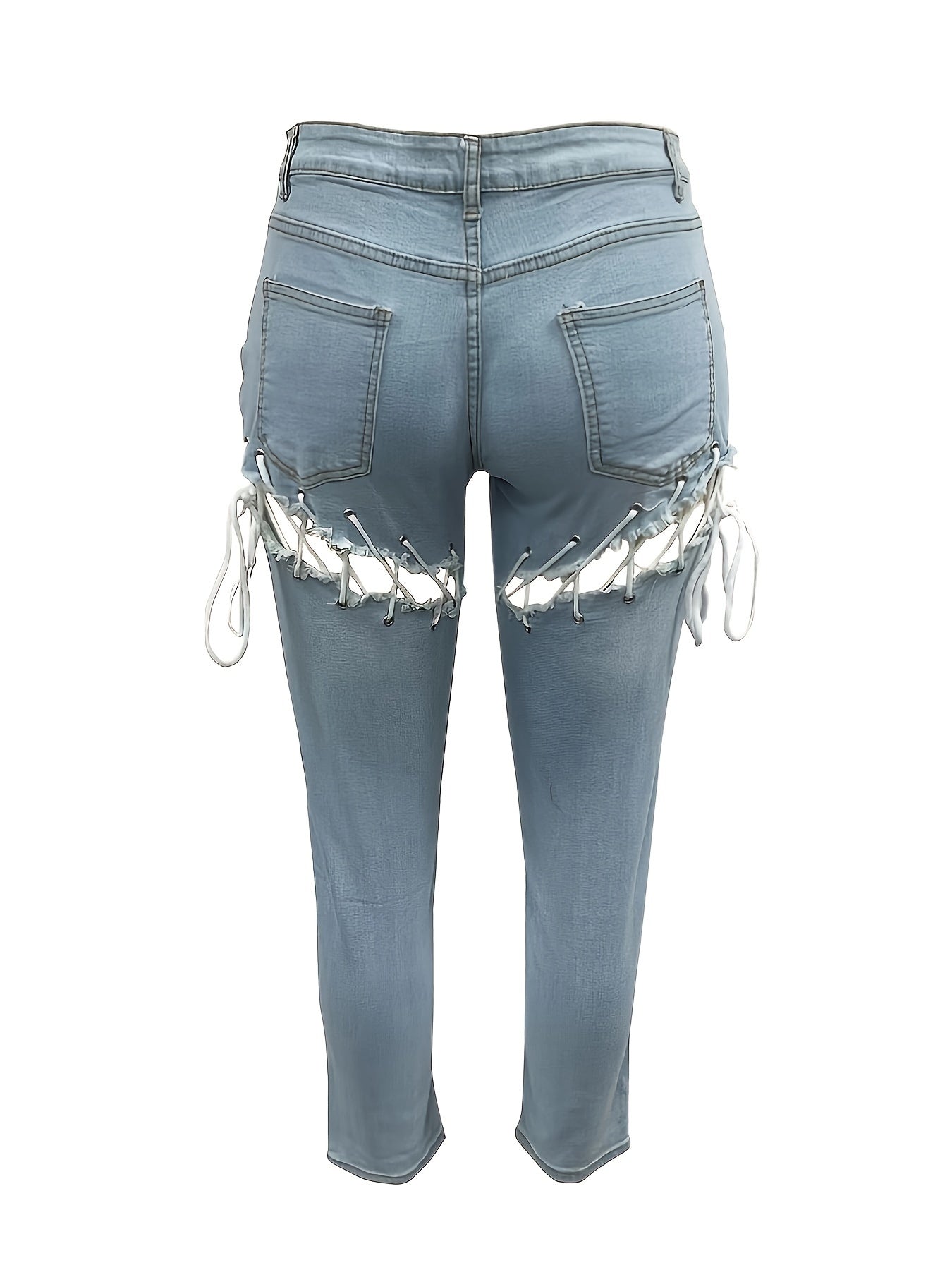  Sexy Lace Up Skinny Jeans
