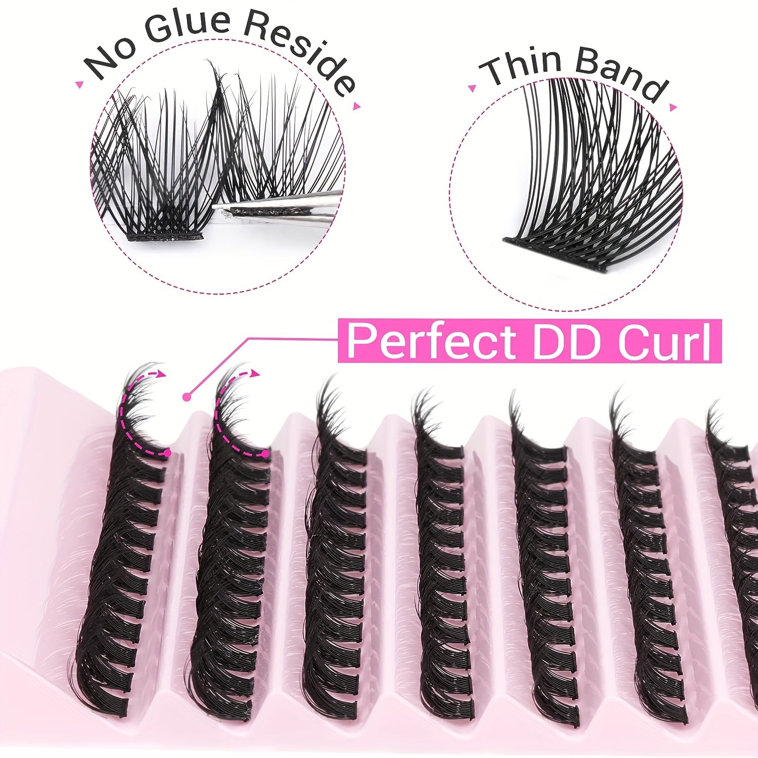 120Pcs Wispy Lash Clusters DIY Eyelash Extensions 8-16mm D Curling False Lashes