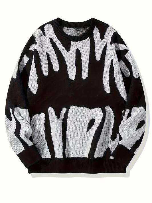  Women's Graphic Pattern Sweater Long Sleeve Round Neck Pullover