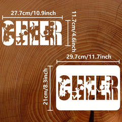 Cheer Stencil for Painting Large Cheerleader Silhouette Drawing Template