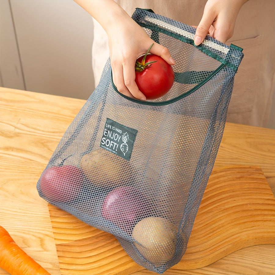 Large Capacity Mesh Storage Bag Hanging Portable Fruit And Vegetable Storage Bag