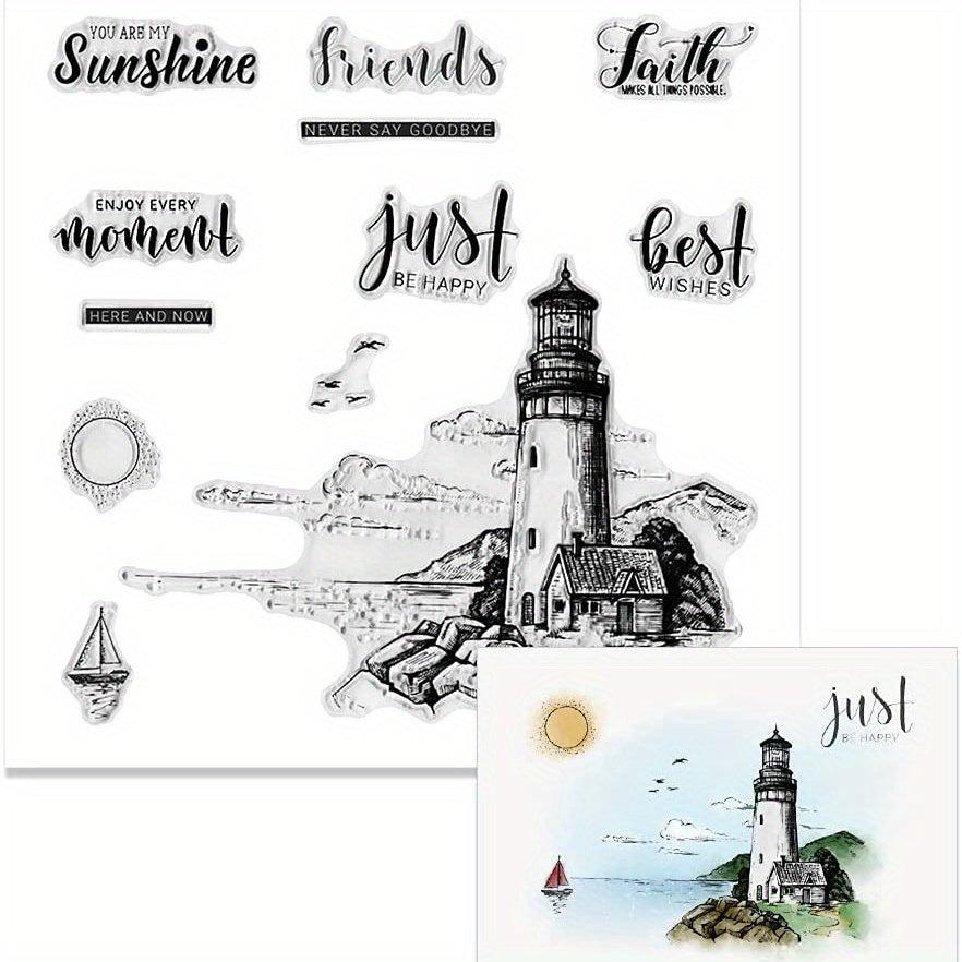 Lighthouse Sea Clear Stamps for Card Making