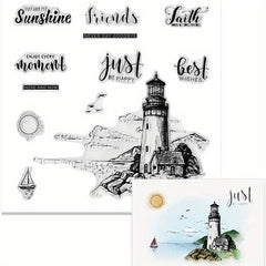 Lighthouse Sea Clear Stamps for Card Making