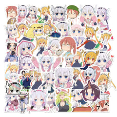 50 Dragon Maid Anime Stickers for Water Bottles Phones Notebooks