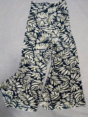 Plant Print Wide Leg Pants for Women