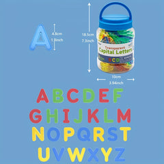 52pcs Transparent Plastic Capital Letters Set - Colorful Letters for Ears