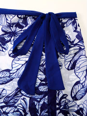 Women's Plus Leaf Print Beachwear Wrap Skirt