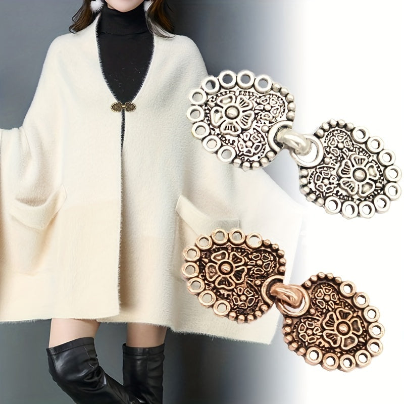 Vintage Scarf Pin Sweater Buckle Boho Metal Clip Shawl Brooch Jewelry