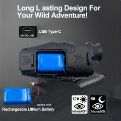 Rechargeable Night Vision Binoculars Waterproof Dustproof