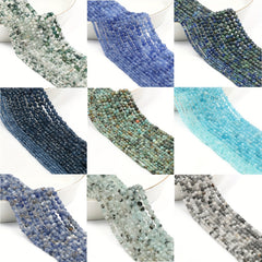 Faceted Stone Small Beads Tree Agate Lapis Lazuli Sapphire Chalcedony Spacer