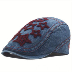 Y2k Spicy Girl Style Distressed Plush Star Beret Hat