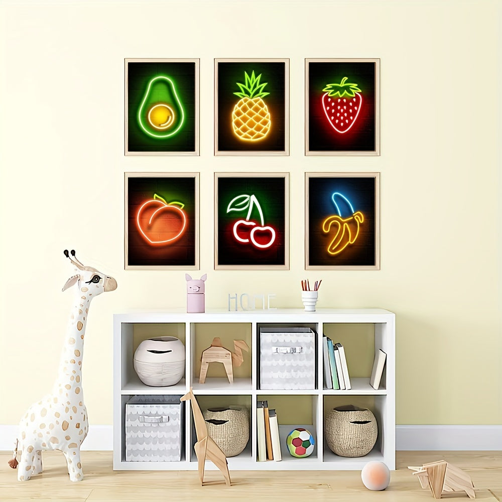 Minimalist Fruits Clover Basketball Flamingo Posters - Kids Room Decor