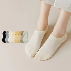 8 Pairs Cartoon Bear Print Socks Soft & Lightweight Low Cut Ankle Socks