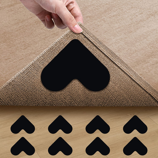 8pcs Double Sided Non Slip Rug Pads for Hardwood Floors & Tiles