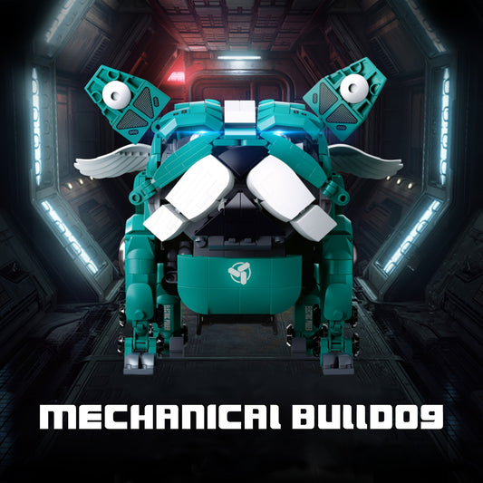 Mechanical Bulldog Building Blocks Flexible Joints & Wings Home Decoration Gift