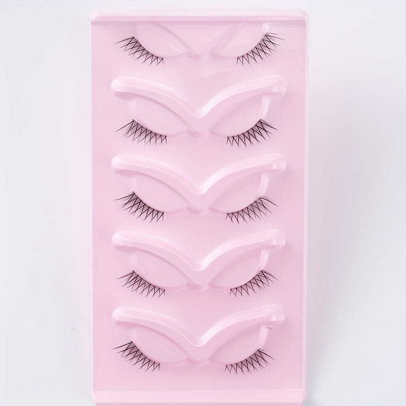 5 Pairs Half Eye False Eyelashes Natural Nude Makeup