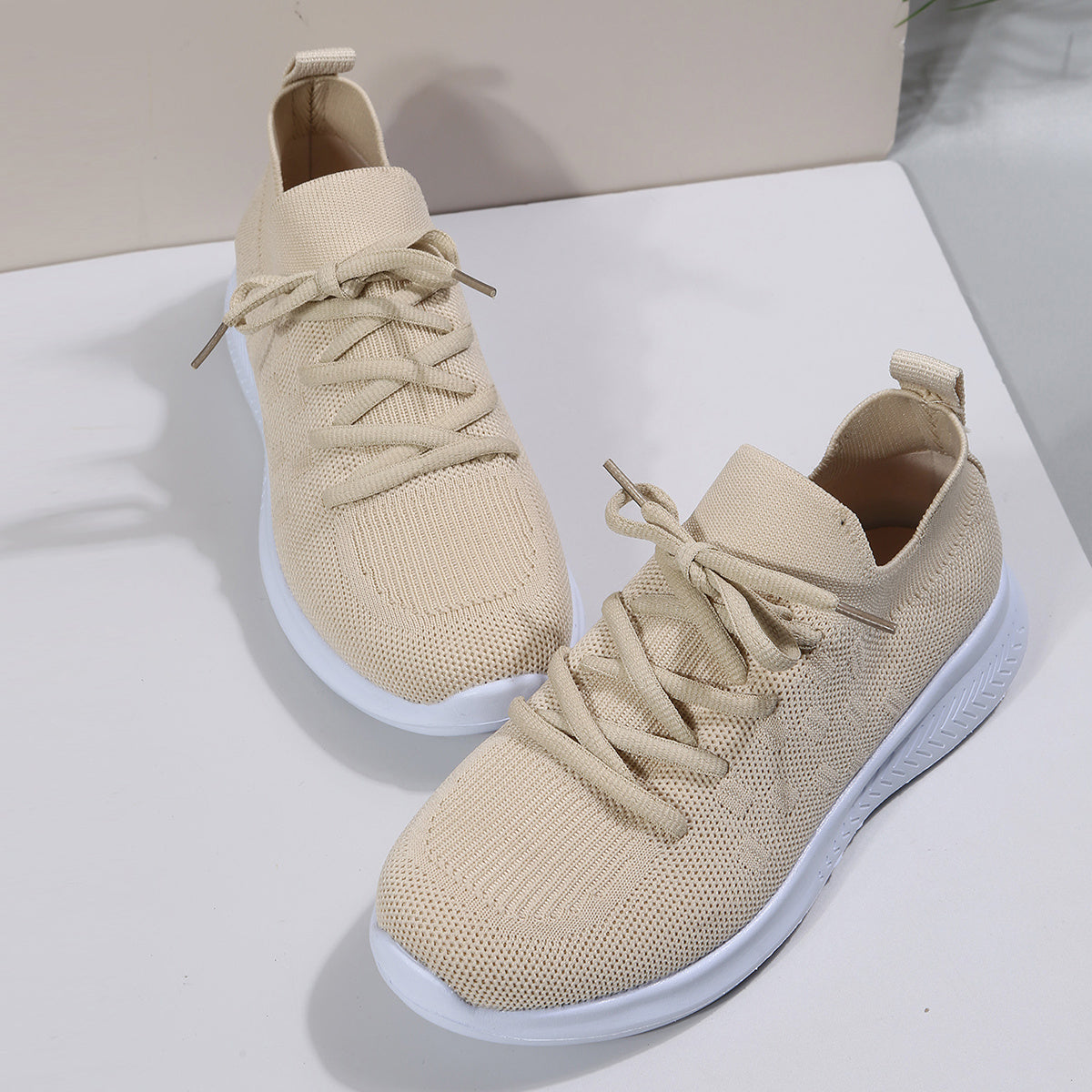 Women's Casual Flying Woven Sneakers Breathable Running Shoes