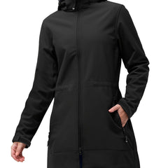 Women's Waterproof Hooded Jacket Fleece Lined Windbreaker