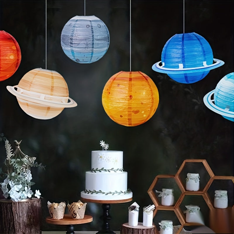 1pc Planetary Paper Lantern 30 48 Cm Outer Space Party Decoration