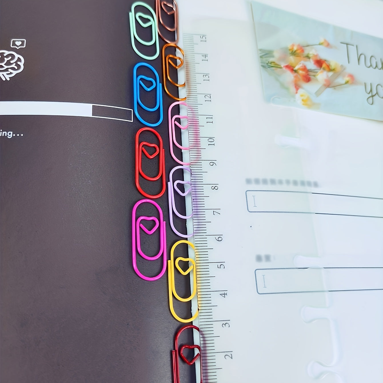 50pcs Mini Love Paper Clip for Office School Occasion