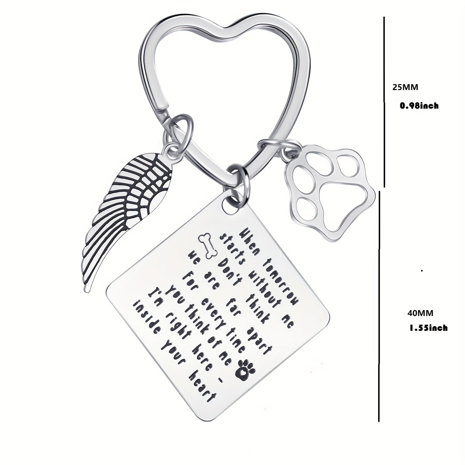 Pet Memorial Keychain - Heartfelt Remembrance Gift