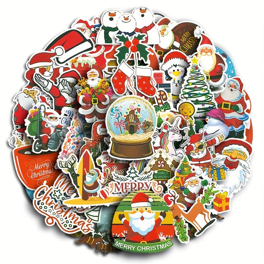 50 Festive Christmas Stickers for Decorations & Parties
