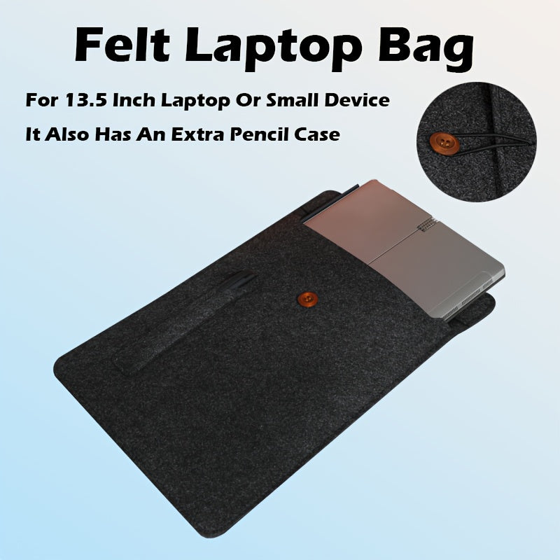 Felt Laptop Bag Grey Pink Notebook Computer Case Tablet Bag