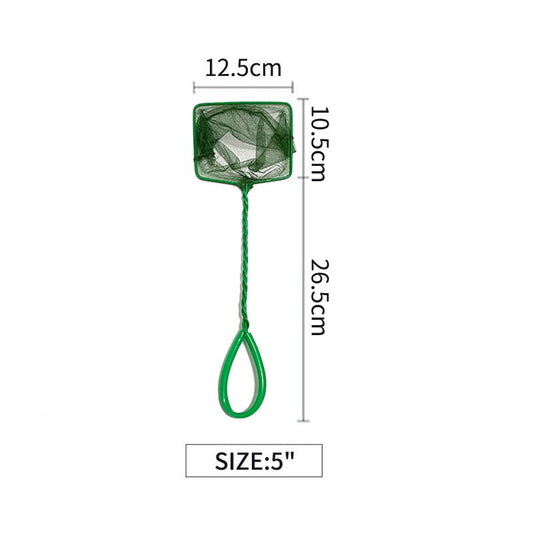 Small Fish Catch Net with Plastic Handle for Aquariums