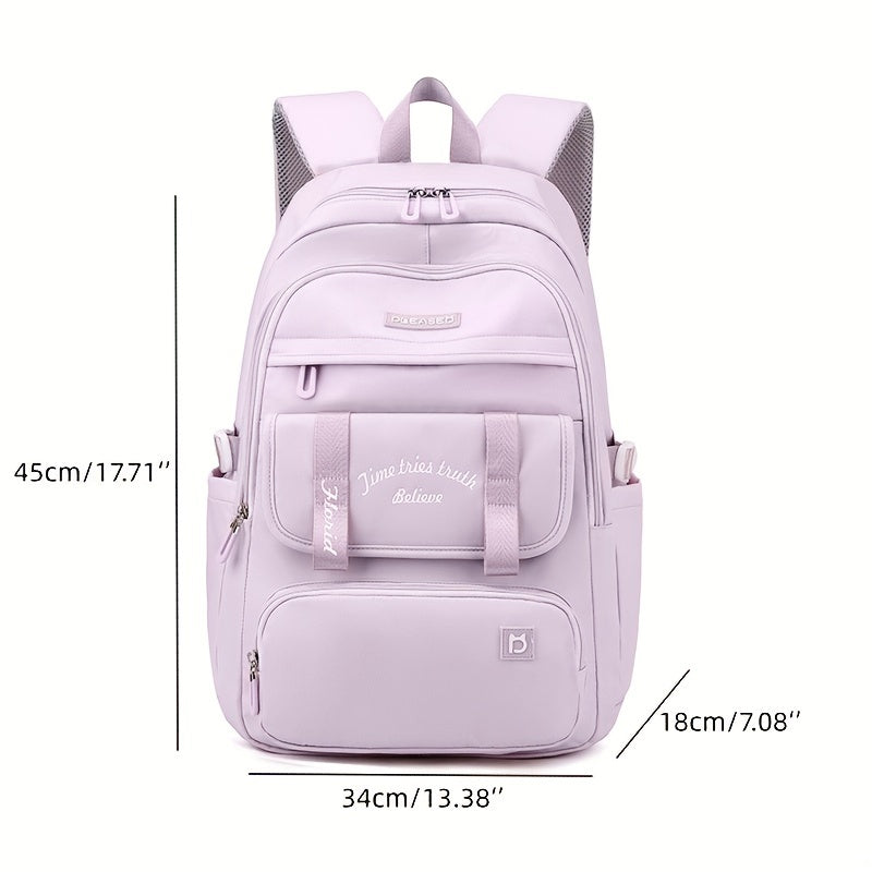 Preppy Style Schoolbag Oxford Cloth Laptop Backpack Large Capacity