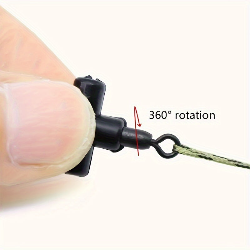 6pcs T Swivel Ring Anti-winding Fishing Rolling Connectors