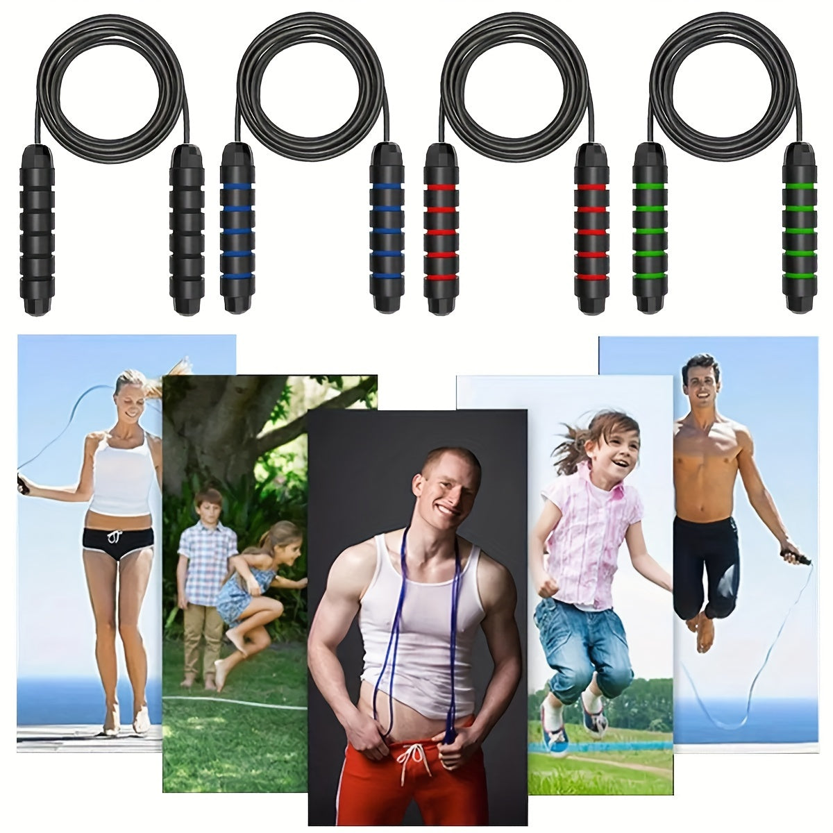 Adjustable Jump Rope With Foam Handles for Speed Training and Gym Workout