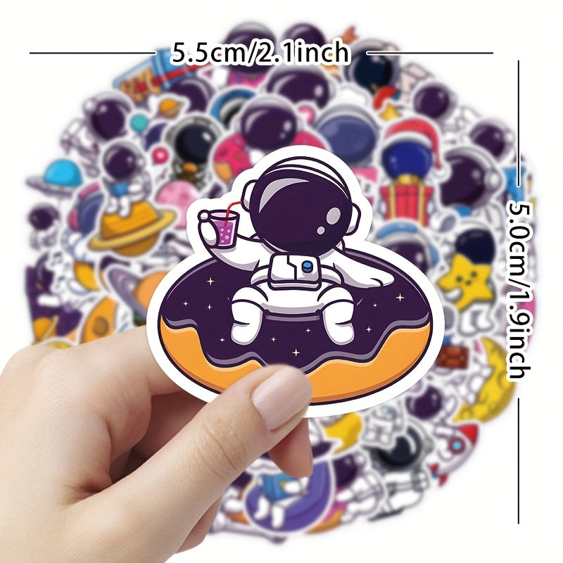 61pcs Astronaut Waterproof PVC Stickers for Water Bottles Laptop